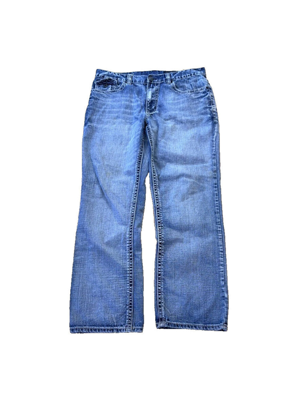 Y2K Axel Treadwell Relaxed Straight Jeans Light Wash Denim